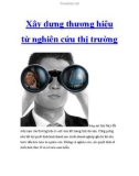 Xây dựng thương hiệu từ nghiên cứu thị trường