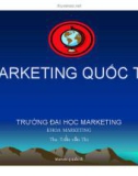 Bài giảng Marketing quốc tế - Chương 10: Tổ chức Marketing quốc tế của một doanh nghiệp