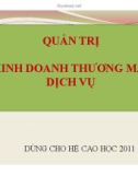 Bài giảng Quản trị kinh doanh thương mại dịch vụ