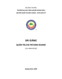 Bài giảng Quản trị chi phí kinh doanh - Trường ĐH Công nghiệp Quảng Ninh