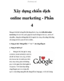 Xây dựng chiến dịch online marketing - Phần 4