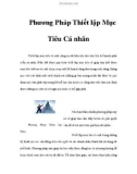 Phương Pháp Thiết lập Mục Tiêu Cá nhân