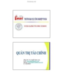 Bài giảng Quản trị tài chính: Chương 2 - ThS. Nguyễn Ngọc Long