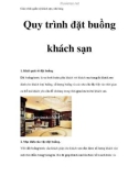 Giáo trình quản trị khách sạn, nhà hàng - Quy trình đặt buồng khách sạn