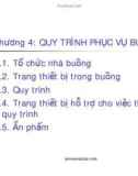 GIÁO TRÌNH NGHIỆP VỤ KHÁCH SẠN DU LỊCH - Chương 4: QUY TRÌNH PHỤC VỤ BUỒNG