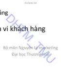 Bài giảng Hành vi khách hàng: Chương 1 - Đại học Thương mại