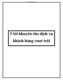 5 lời khuyên cho dịch vụ khách hàng vượt trội