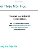 Bài giảng Thương mại điện tử: Giới thiệu môn học - ThS. Trương Việt Phương