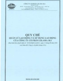 Quy chế quản lý lao động và sử dụng lao động - Công ty Cổ phần Lilama 18.1