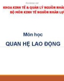 Bài giảng môn Quan hệ lao động: Chương 1 - Tổng quan về quan hệ lao động