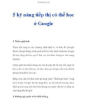 5 kỹ năng tiếp thị có thể học ở Google