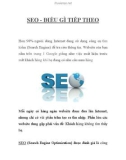 SEO - ĐIỀU GÌ TIẾP THEO