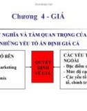 Bài giảng Marketing căn bản (ThS. Phạm Thị Ngọc Hương) - Chương 4: Giá