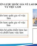 Bài giảng Lao động và việc làm - Chương 4: Chiến lược quốc gia về lao động và việc làm