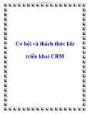 Cơ hội và thách thức khi triển khai CRM