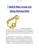 7 thách thức trong xây dựng thương hiệu