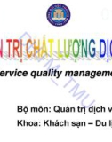 Bài giảng Quản trị chất lượng dịch vụ - ĐH Thương Mại