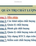 Bài giảng Quản trị chất lượng: Chương 1