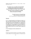 Tác động của các nhân tố ảnh hưởng tới khả năng sinh lời của một số doanh nghiệp xuất khẩu than ở Việt Nam