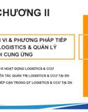 Bài giảng Nhập môn Logistics và quản lý chuỗi cung ứng - Chương 2: Phạm vi và phương pháp tiếp cận logistics và quản lý chuỗi cung ứng (Năm 2022)