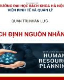 Bài giảng Quản trị nhân lực: Chương 2.2 - Hoạch định nguồn nhân lực