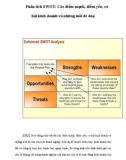 Phân tích SWOT: Các điểm mạnh, điểm yếu, cơ hội kinh doanh và những mối đe dọa