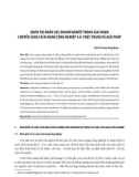 Quản trị nhân lực doanh nghiệp trong giai đoạn chuyển sang cách mạng công nghiệp 4.0: Thực trạng và giải pháp