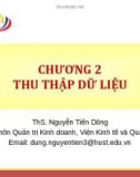 Bài giảng Thống kê ứng dụng trong kinh doanh: Chương 2 - ThS. Nguyễn Tiến Dũng