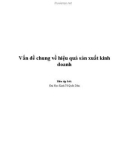 Tài liệu Vấn đề chung về hiệu quả sản xuất kinh doanh - ĐH Kinh tế Quốc dân