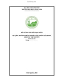 Đề cương chi tiết học phần: Phương pháp nghiên cứu thống kê trong quản lý tài nguyên