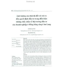 Ảnh hưởng của thái độ đối với rủi ro đến quyết định đầu tư trong điều kiện không chắc chắn về thị trường đầu ra của doanh nghiệp ở đồng bằng Sông Cửu Long