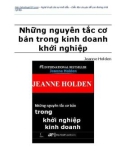 những nguyên tắc cơ bản trong khởi nghiệp kinh doanh - jeanne holden