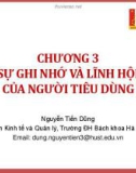 Bài giảng Hành vi người tiêu dùng (Nguyễn Tiến Dũng) - Chương 3 Sự ghi nhớ và lĩnh hội của người tiêu dùng