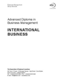 Ebook Advanced diploma in business: Management international business - Part 1