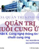 Công nghệ thông tin và hệ thống chuỗi cung ứng