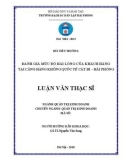 Luận văn Thạc sĩ Quản Trị Kinh Doanh: Đánh giá mức độ hài lòng của khách hàng tại Cảng hàng không Quốc tế Cát Bi - Hải Phòng