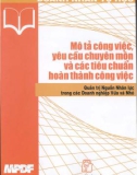 Mô tả công việc, yêu cầu chuyên môn và các tiêu chuẩn hoành thành công việc