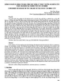 Hành vi khách hàng trong lĩnh vực bán lẻ trực tuyến: Nghiên cứu thực nghiệm tại thành phố Hồ Chí Minh