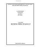 Bài giảng Hệ thống thông tin quản lý: Phần 1 – ĐH CNTT&TT