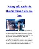 Những điều khiến tổn thương thương hiệu của bạn