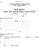 Hợp đồng hợp tác khai thác cho thuê