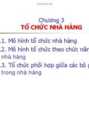 Chương 3: Tổ chức nhà hàng