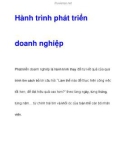 Hành trình phát triển doanh nghiệp