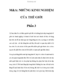 M&A: NHỮNG KINH NGHIỆM CỦA THẾ GIỚI - Phần 3