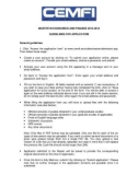 MASTER IN ECONOMICS AND FINANCE 2012-2014 GUIDELINES FOR APPLICATION