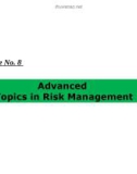 Lecture Risk management and insurance - Lecture No 8: Advanced topics in risk management