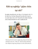 Khi sự nghiệp 'giậm chân tại chỗ'