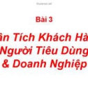 Bài giảng Phân tích khách hàng: người tiêu dùng & doanh nghiệp