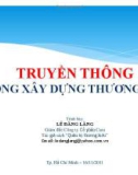 Bài giảng Truyền thông trong xây dựng thương hiệu - Lê Đăng Lăng