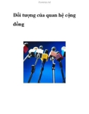 Đối tượng của quan hệ cộng đồng